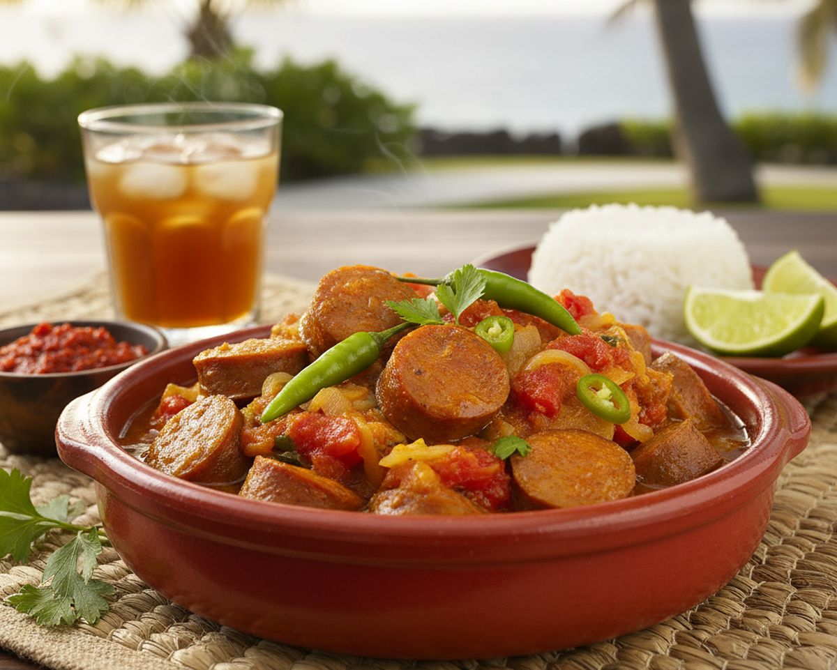 Recette rougail de saucisse réunion un plat créole authentique à préparer chez soi