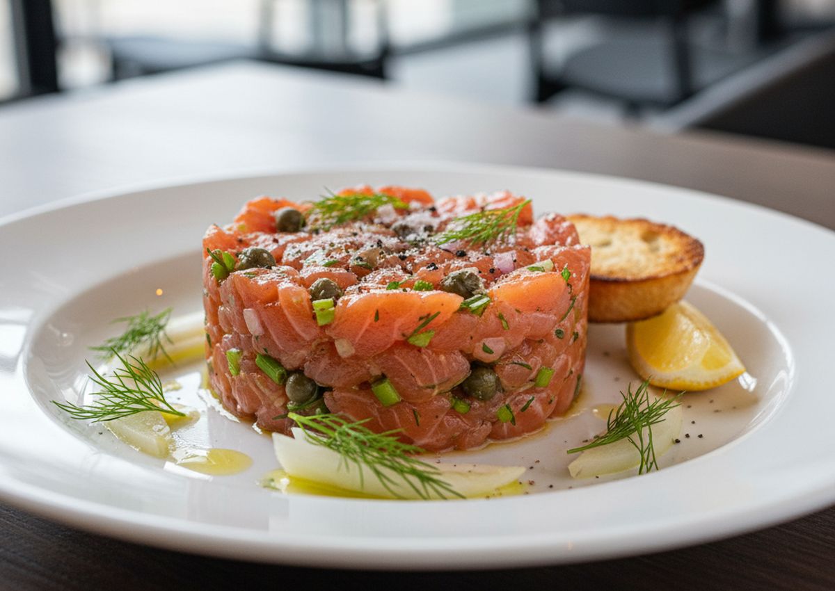 Tartare de saumon au fenouil et câpres : recette simple