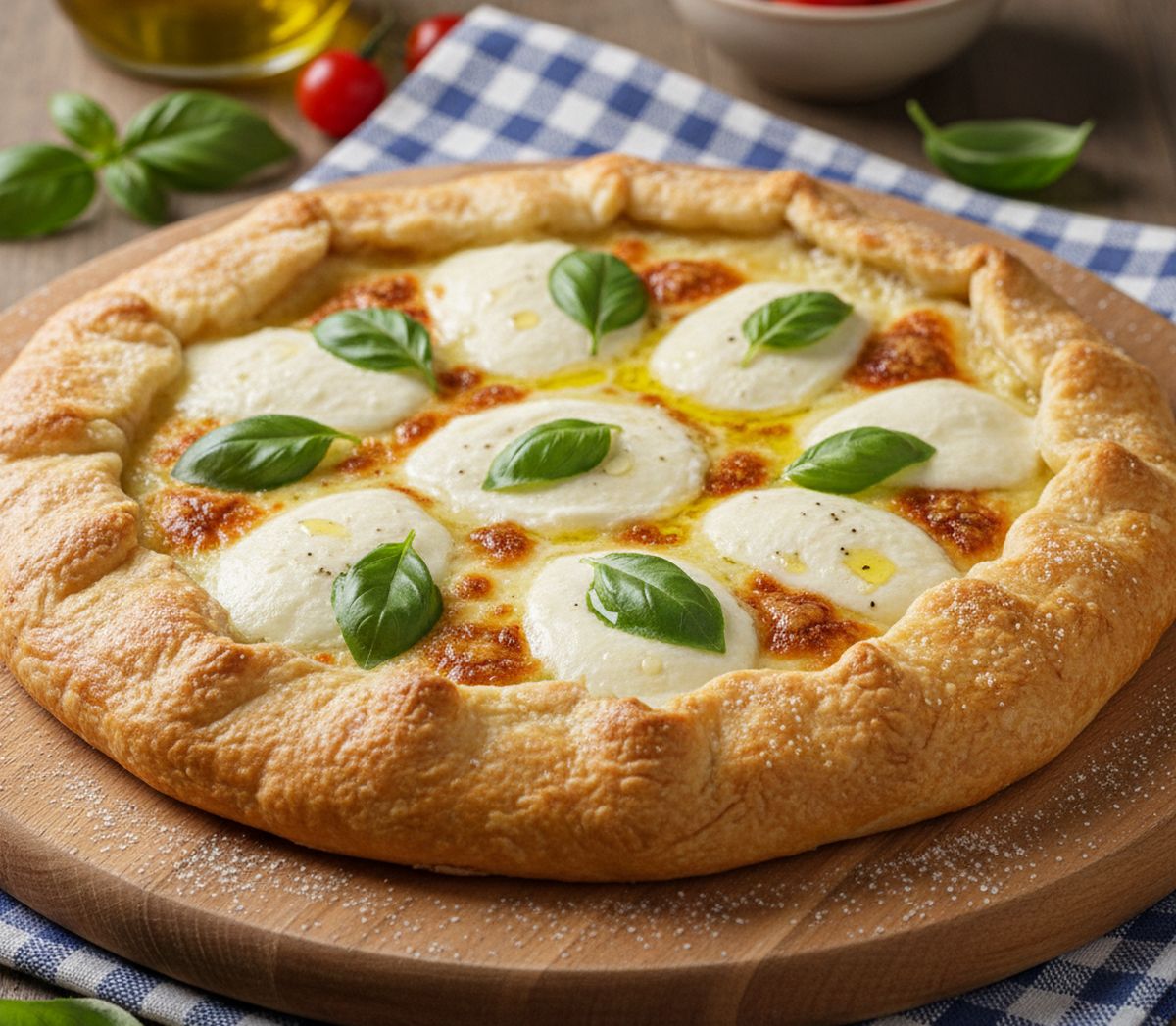 Tourte Mozzarella Et Basilic