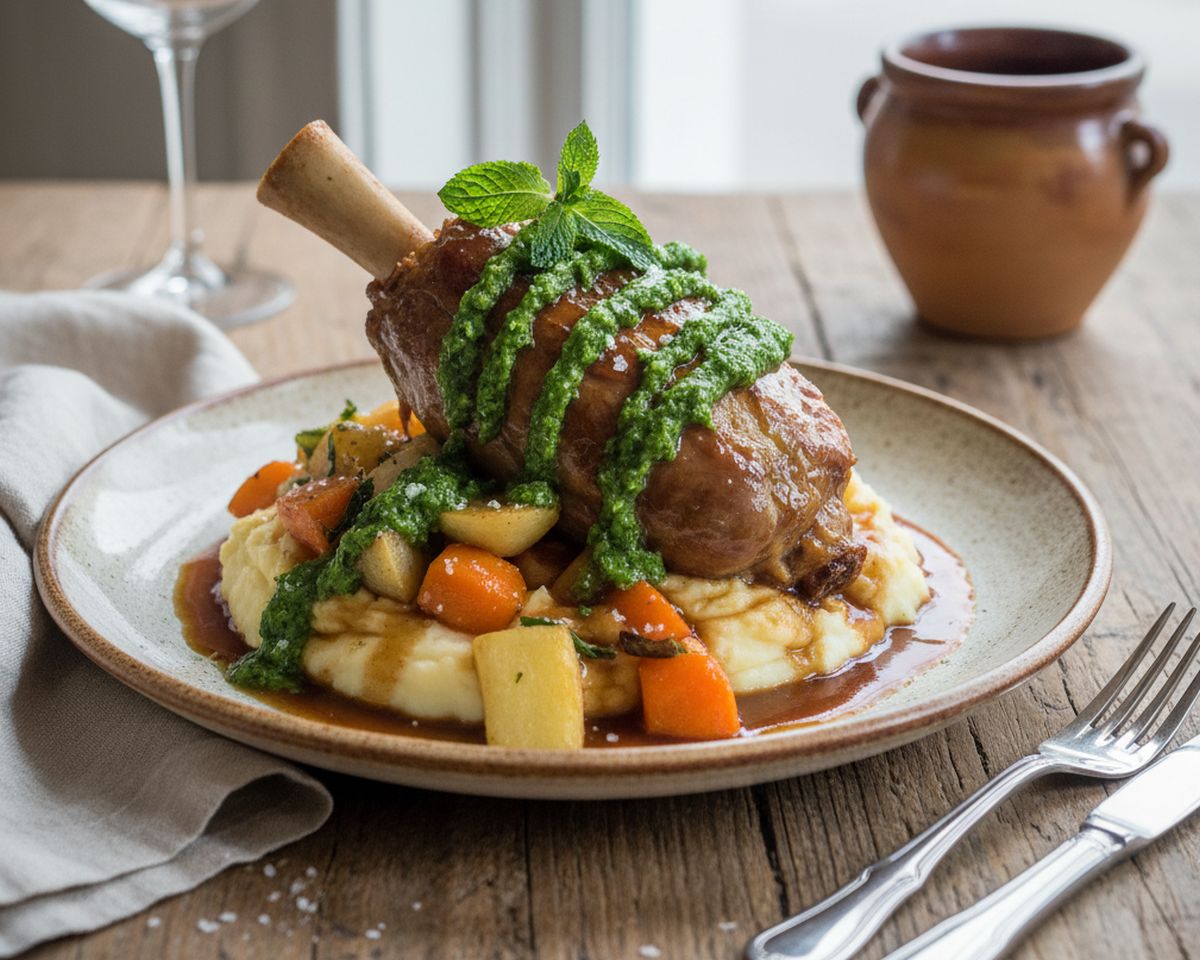 souris d'agneau à la menthe