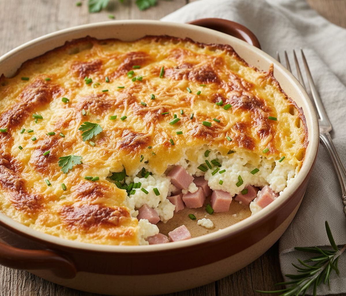 Gratin de jambon au fromage blanc recette facile et rapide