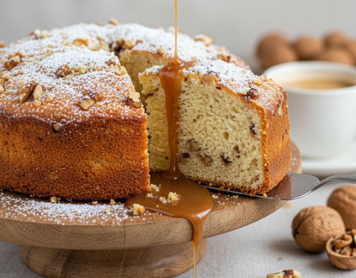 gâteau aux noix moelleux léger et fondant