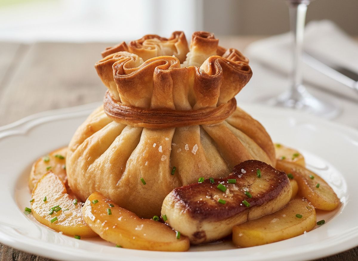 Aumônière de foie gras aux pommes caramélisées une recette irrésistible pour les fêtes