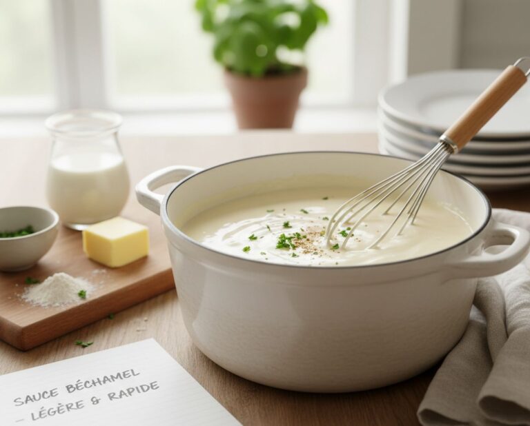 Recette de sauce béchamel légère, facile et rapide