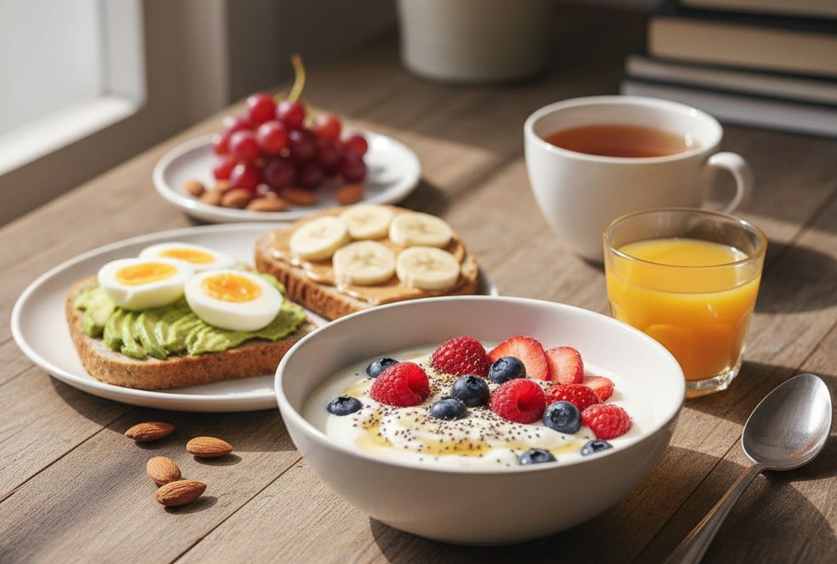 petit déjeuner léger et équilibré