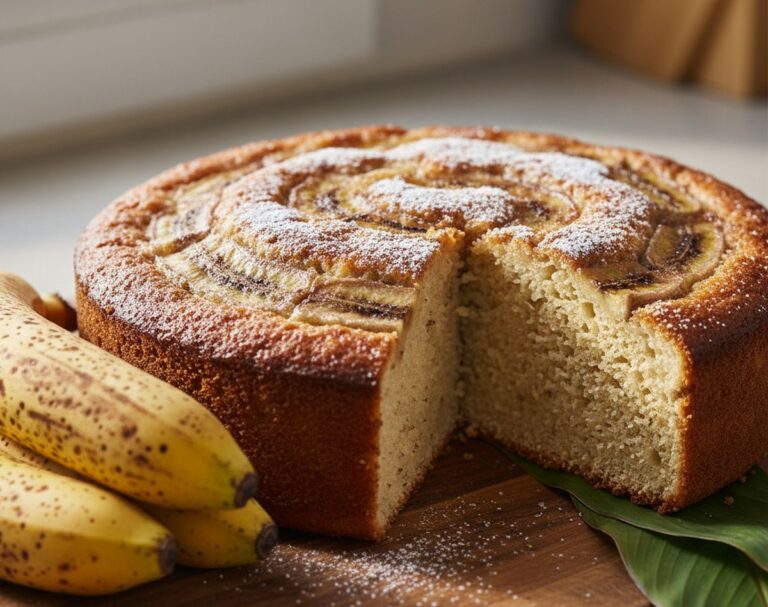 Gâteau léger à la banane : recette moelleuse facile et saine