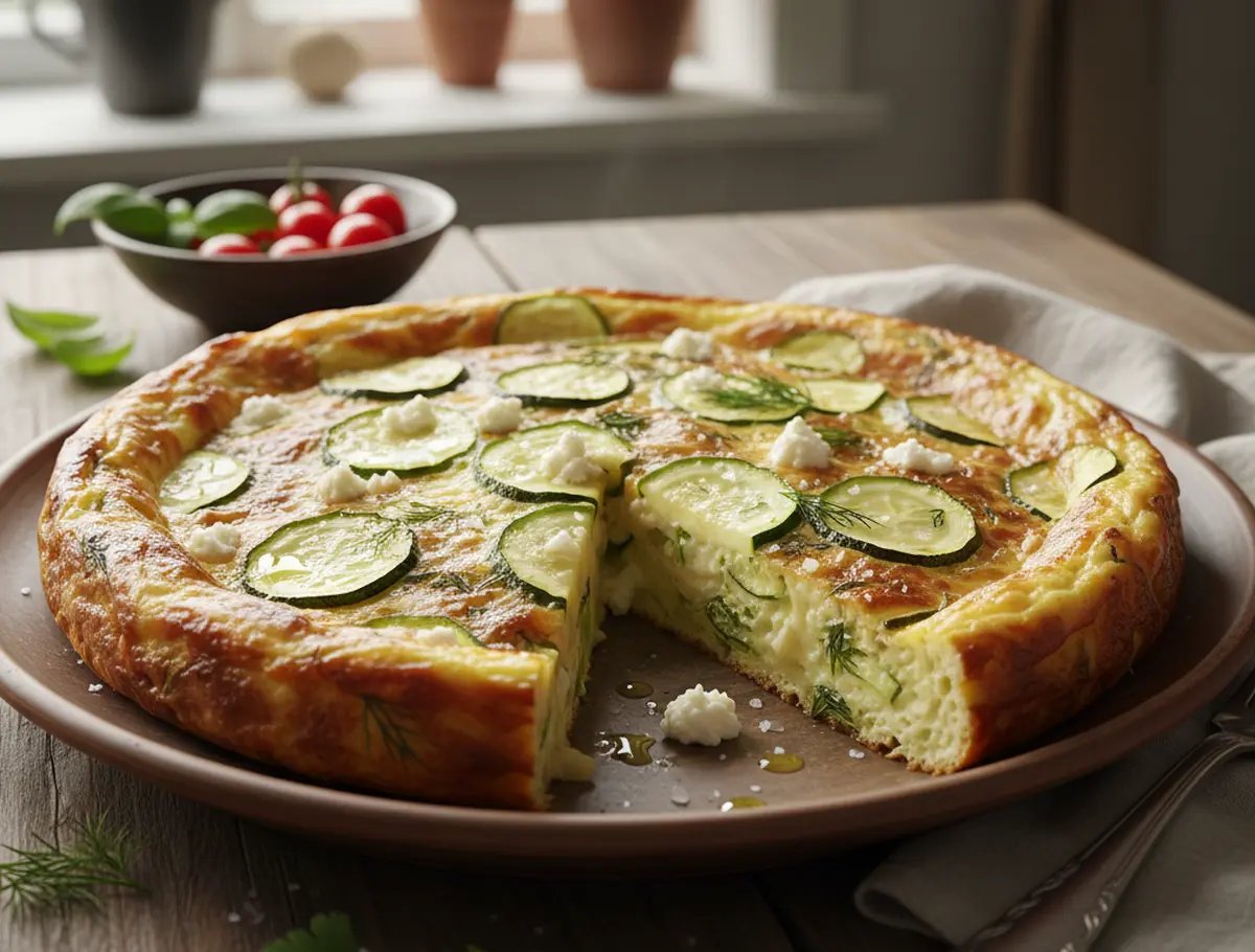 Frittata de courgettes au four recette facile et savoureuse