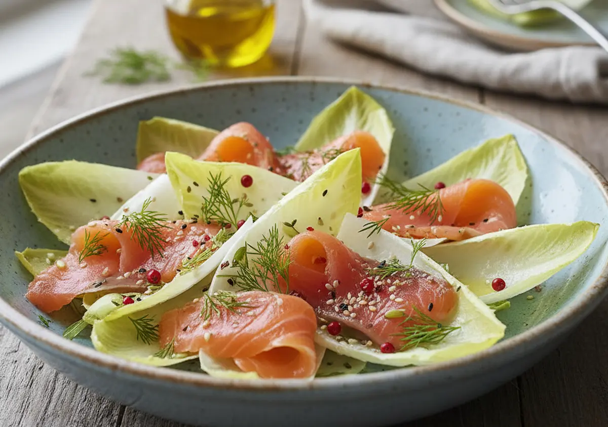 Recette salade d'endives au saumon fumé facile et rapide