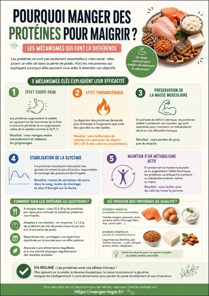 Pourquoi manger des protéines pour maigrir - Infographie