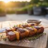 brochette de magret de canard aux poires